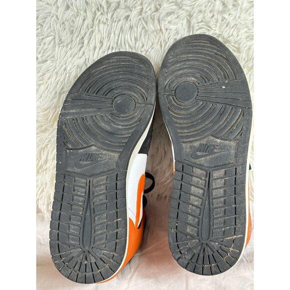 Nike Air Jordan 1 Mid Shattered Backboard Mens 10.5 Orange Black OG 554724-058 - Picture 9 of 9